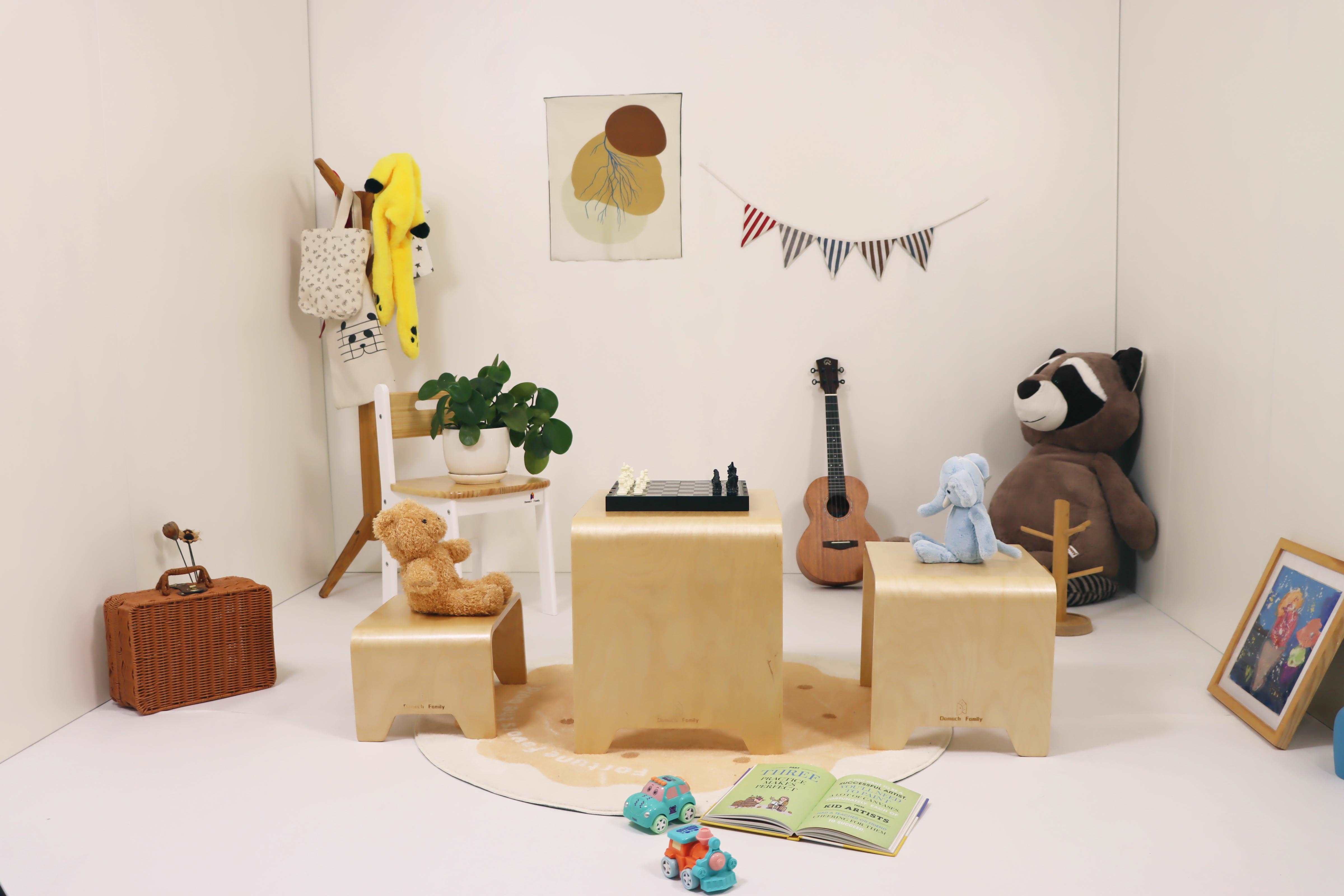 3-in-1 Nesting Montessori Stool Set – 150lb Capacity, No Assembly, Space-Saving Gift for Toddlers | Damoch Family